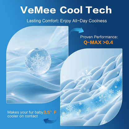 Pet Cooling Mat - Self-Cooling Pad for Dogs & Cats, Non-Slip, Washable, Foldable