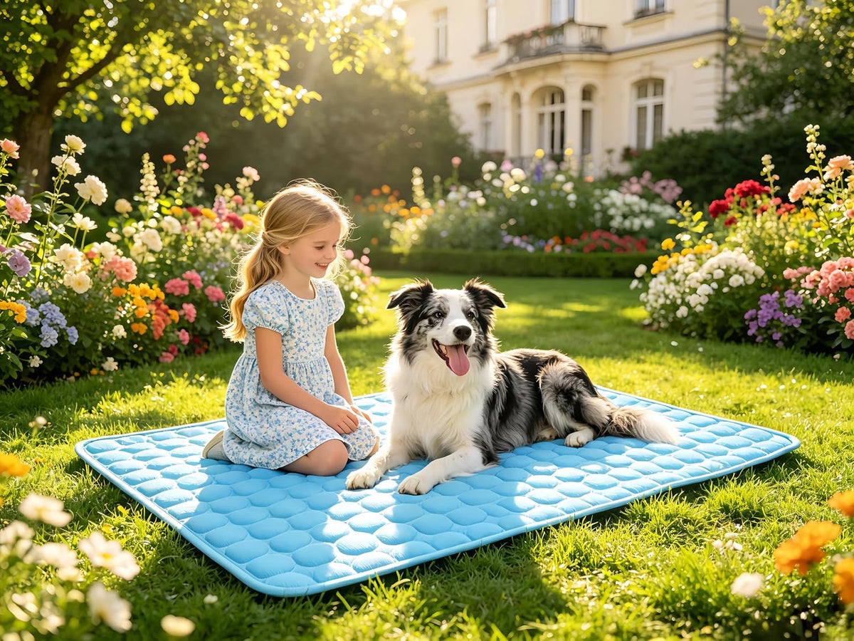 Pet Cooling Mat - Self-Cooling Pad for Dogs & Cats, Non-Slip, Washable, Foldable