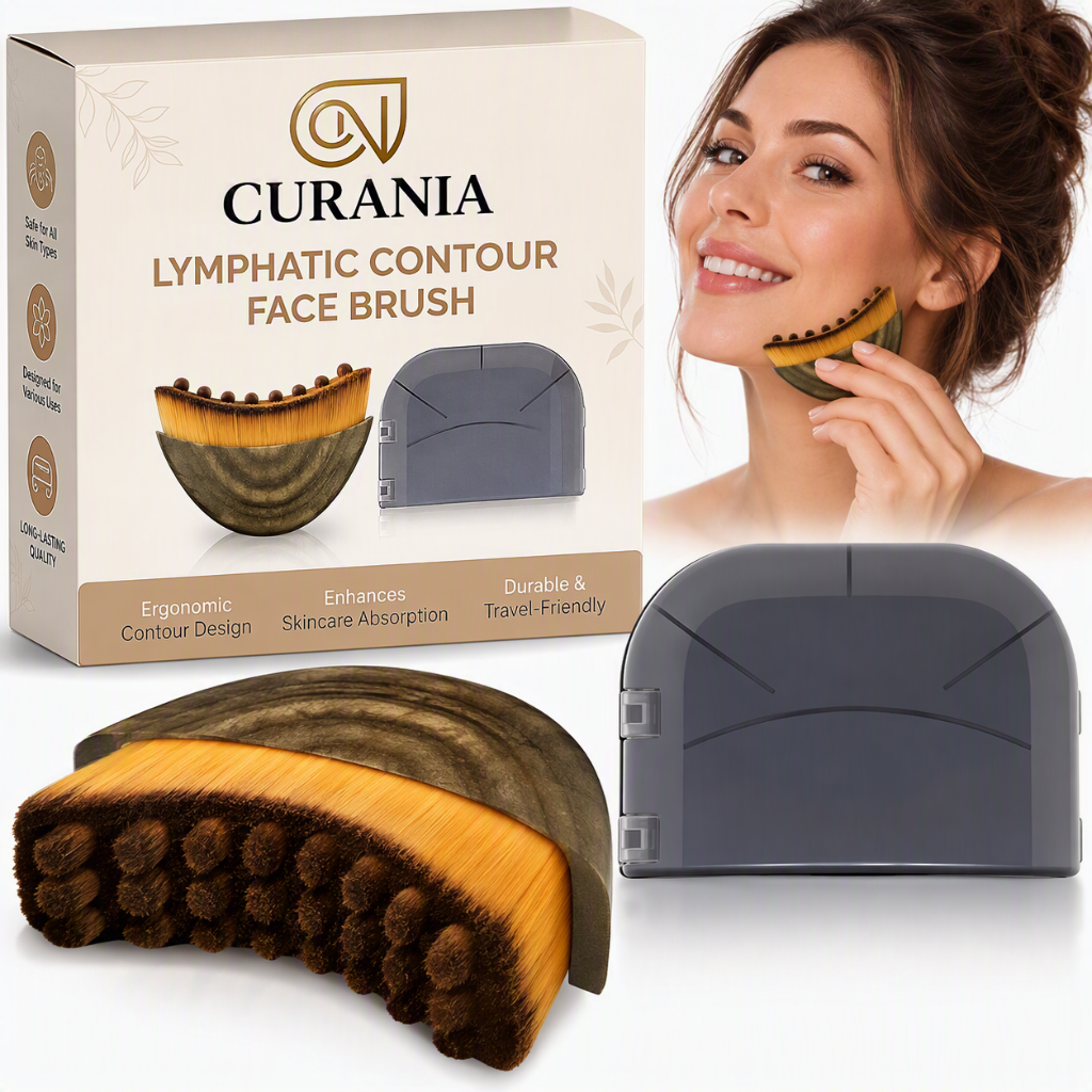 Lymphatic Contour Face Brush, Cura Nia Facial Tool to Improve Skin Glow