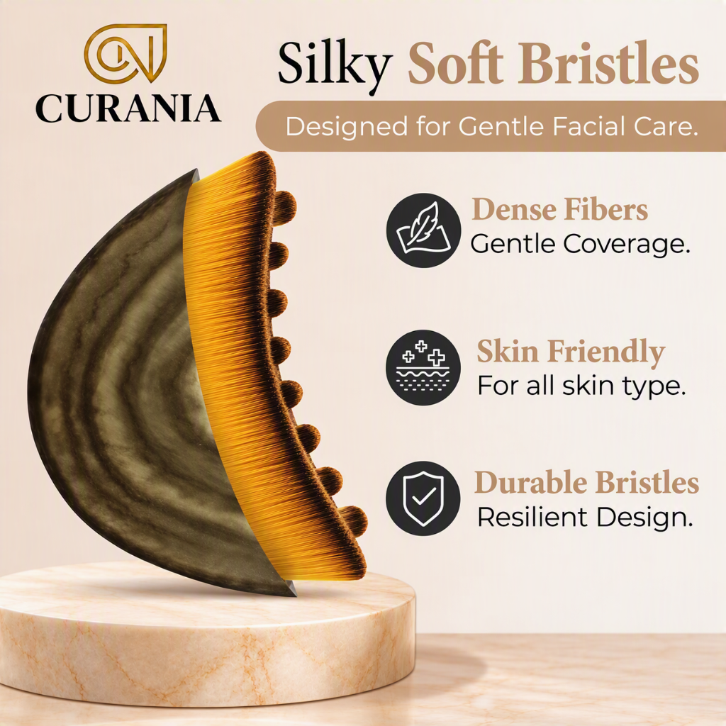 Lymphatic Contour Face Brush, Cura Nia Facial Tool to Improve Skin Glow