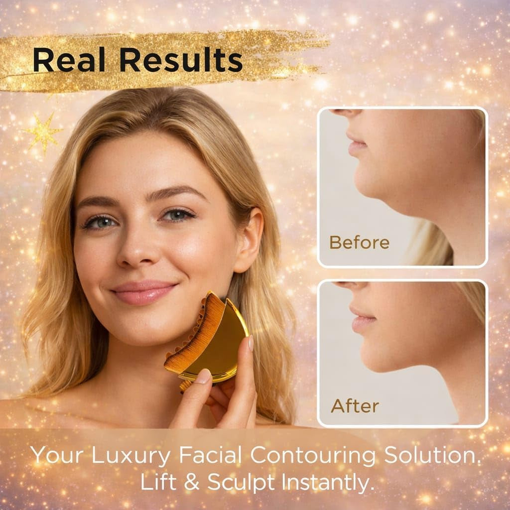 Lymphatic Contour Face Brush – Lymphatic Drainage Brush for Face, Dry Brush & Gua Sha Sculpting Tool for Depuffing, Lymphatic Drainage Massager for Neck & Chin, Facial Tool to Improve Skin Glow