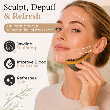 Lymphatic Contour Face Brush, Cura Nia Facial Tool to Improve Skin Glow