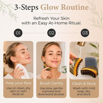 Lymphatic Contour Face Brush, Cura Nia Facial Tool to Improve Skin Glow